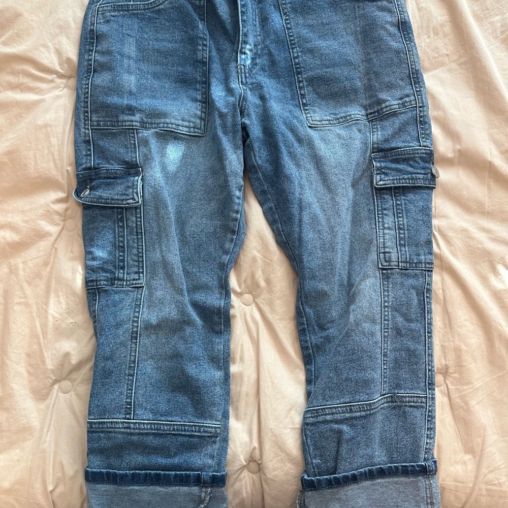 Stylish Blue Cargo Jeans